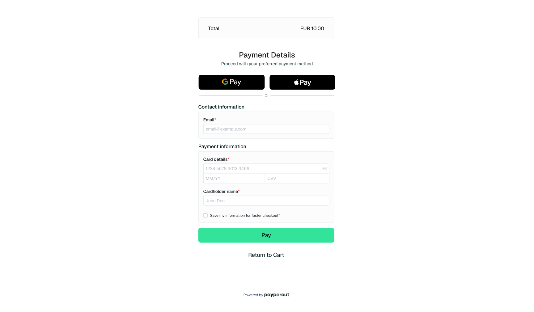 Hosted Checkout