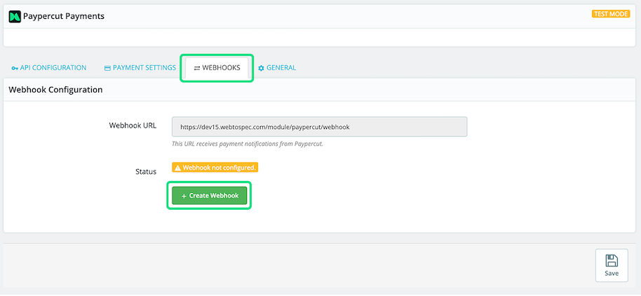 Create webhooks