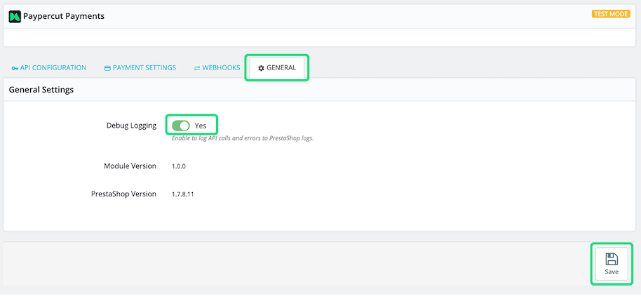 Payment settings